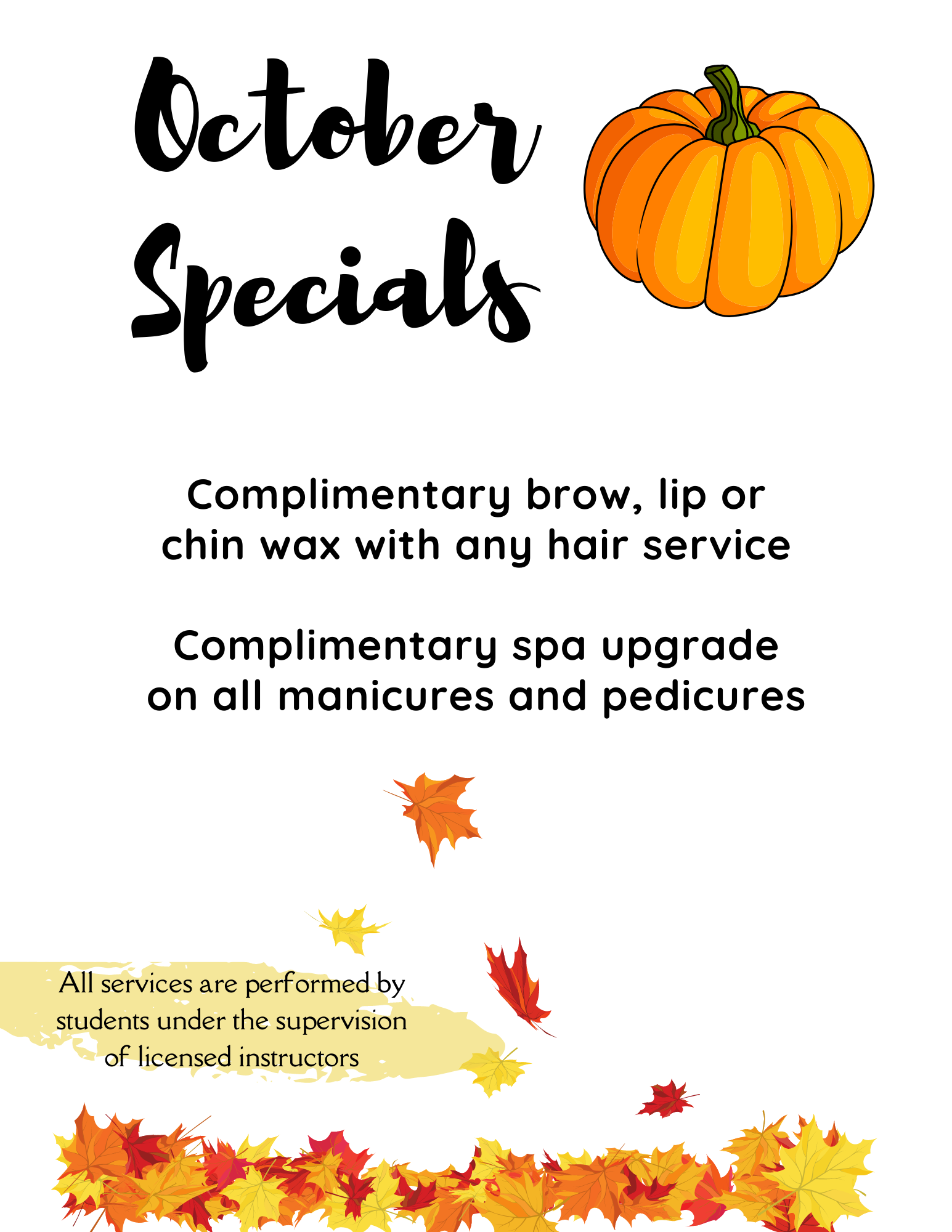 October Specials (1) October Specials (1)